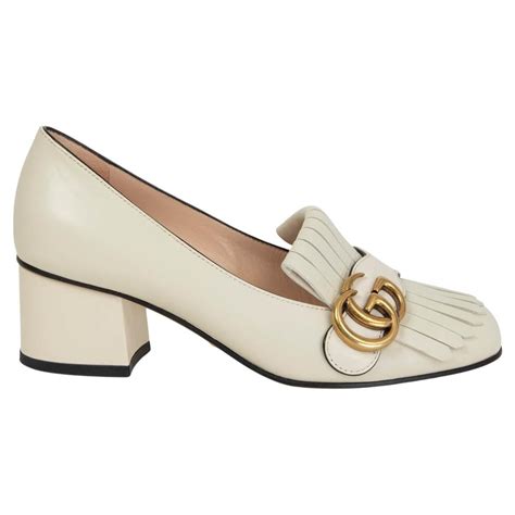 ivory gucci slingbacks|gucci marmont mid heel pump.